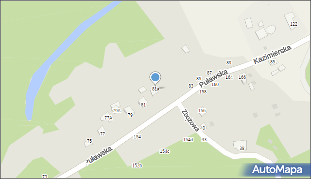 Kazimierz Dolny, Puławska, 81a, mapa Kazimierz Dolny