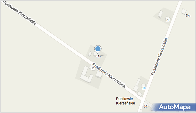 Kierzno, Pustkowie Kierzeńskie, 17a, mapa Kierzno