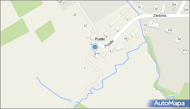 Klimkówka, Pustki, 5, mapa Klimkówka