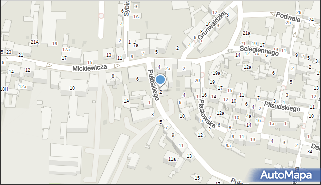 Kluczbork, Pułaskiego Kazimierza, gen., 2, mapa Kluczbork