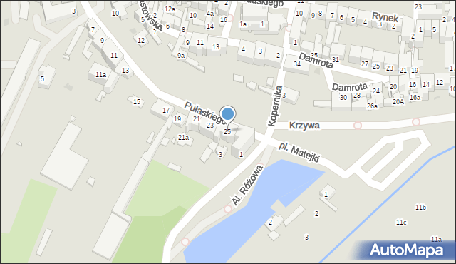 Kluczbork, Pułaskiego Kazimierza, gen., 25, mapa Kluczbork