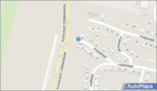 Końskie, Pułaskiego Kazimierza, gen., 11a, mapa Końskie