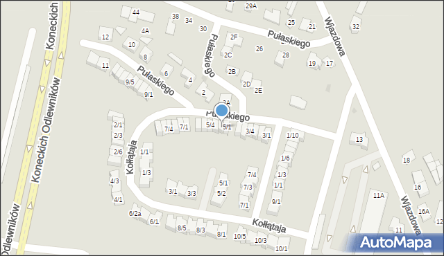 Końskie, Pułaskiego Kazimierza, gen., 5/2, mapa Końskie