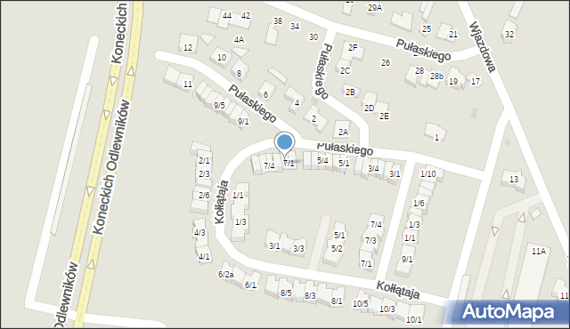 Końskie, Pułaskiego Kazimierza, gen., 7/2, mapa Końskie