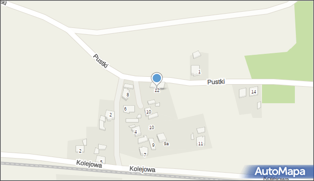 Krasiejów, Pustki, 12, mapa Krasiejów