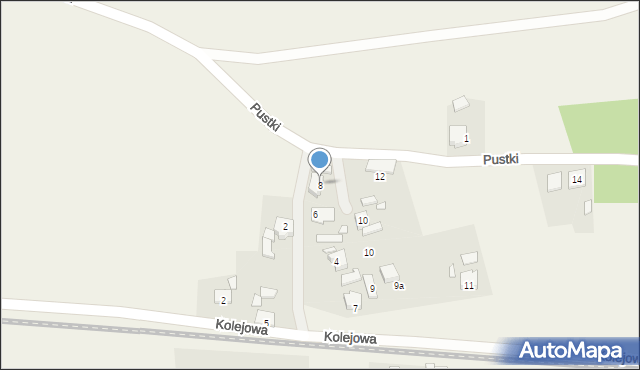 Krasiejów, Pustki, 8, mapa Krasiejów