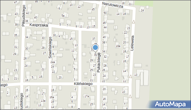 Krotoszyn, Pukackiego, 31, mapa Krotoszyna