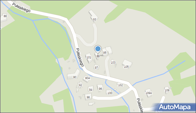 Krynica-Zdrój, Pułaskiego Kazimierza, gen., 99, mapa Krynica-Zdrój