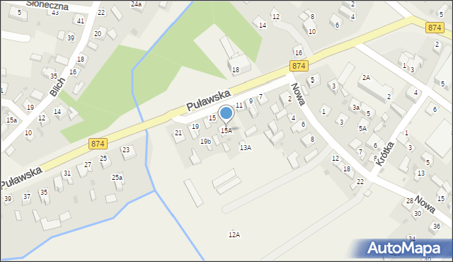 Kurów, Puławska, 15A, mapa Kurów