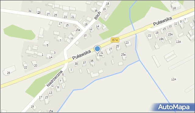 Kurów, Puławska, 33, mapa Kurów