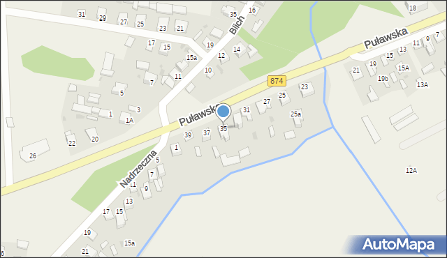 Kurów, Puławska, 35, mapa Kurów