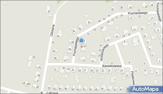 Łapy, Puchalskiego Włodzimierza, 35, mapa Łapy