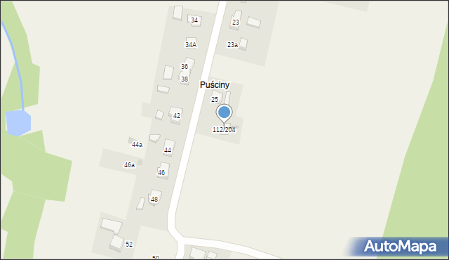 Łazy, Puściny, 27, mapa Łazy