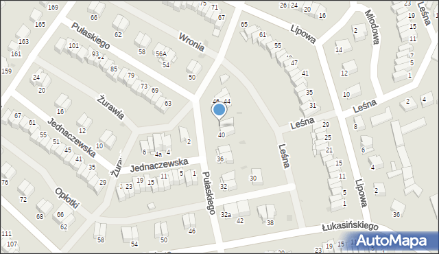 Łomża, Pułaskiego Kazimierza, gen., 42, mapa Łomży