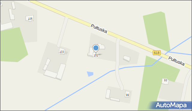 Łosinno, Pułtuska, 101, mapa Łosinno