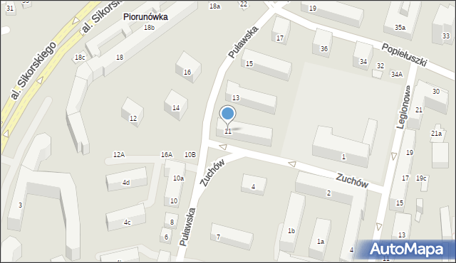 Lublin, Puławska, 11, mapa Lublina