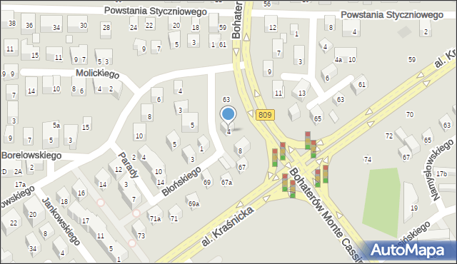 Lublin, Pustowójtówny Anny Henryki, 4, mapa Lublina
