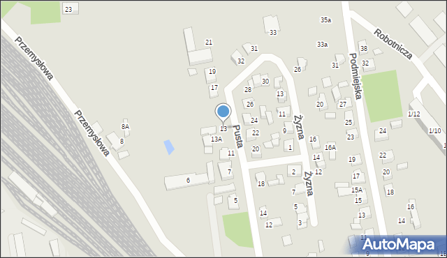 Lubliniec, Pusta, 13, mapa Lubliniec