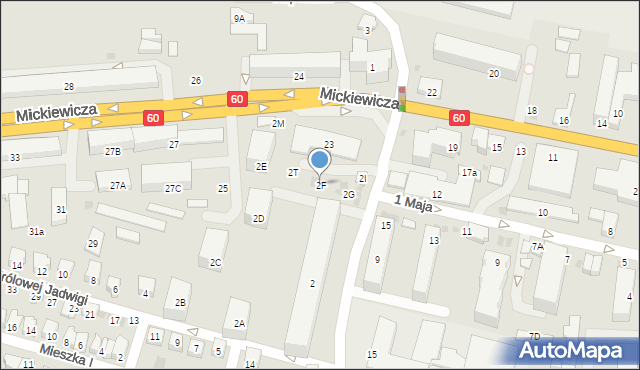 Maków Mazowiecki, Pułaskiego Kazimierza, gen., 2F, mapa Maków Mazowiecki