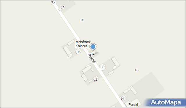 Mchówek, Pustki, 14, mapa Mchówek