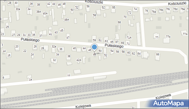 Międzyrzec Podlaski, Pułaskiego Kazimierza, gen., 48, mapa Międzyrzec Podlaski
