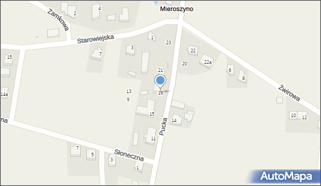 Mieroszyno, Pucka, 19, mapa Mieroszyno