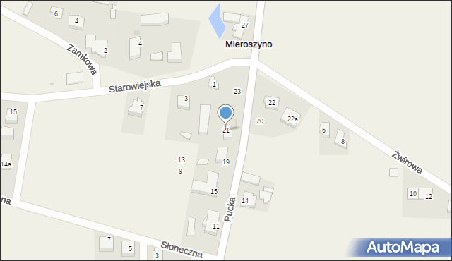 Mieroszyno, Pucka, 21, mapa Mieroszyno