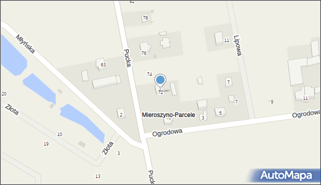 Mieroszyno, Pucka, 72, mapa Mieroszyno