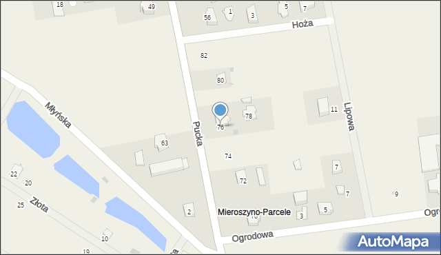 Mieroszyno, Pucka, 76, mapa Mieroszyno