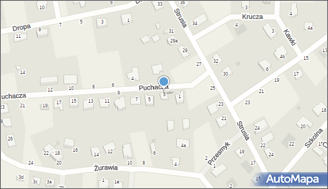 Murowaniec, Puchacza, 3, mapa Murowaniec