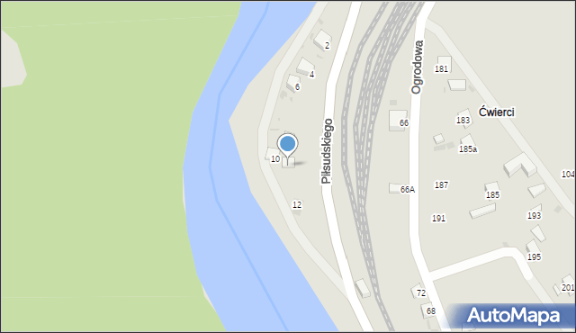 Muszyna, Pułaskiego, 10A, mapa Muszyna