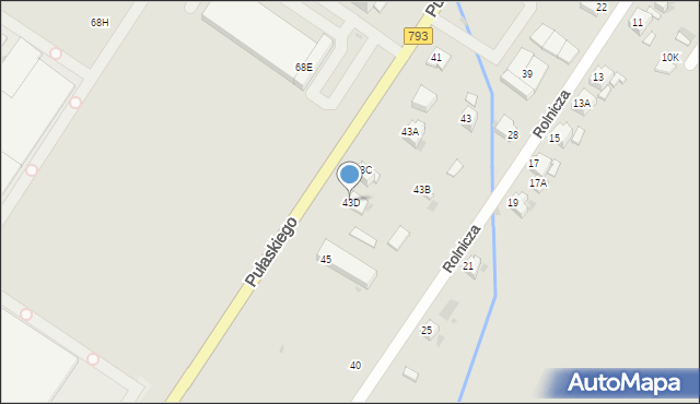 Myszków, Pułaskiego, 43D, mapa Myszków