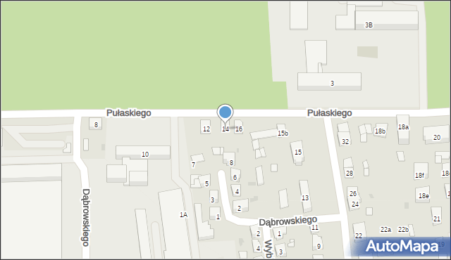 Namysłów, Pułaskiego Kazimierza, gen., 14, mapa Namysłów