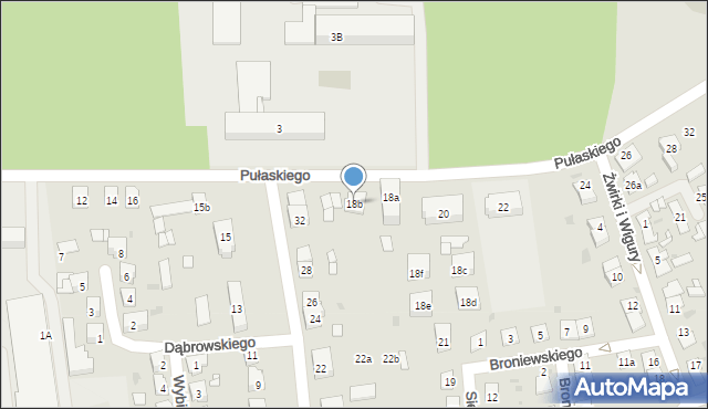Namysłów, Pułaskiego Kazimierza, gen., 18b, mapa Namysłów