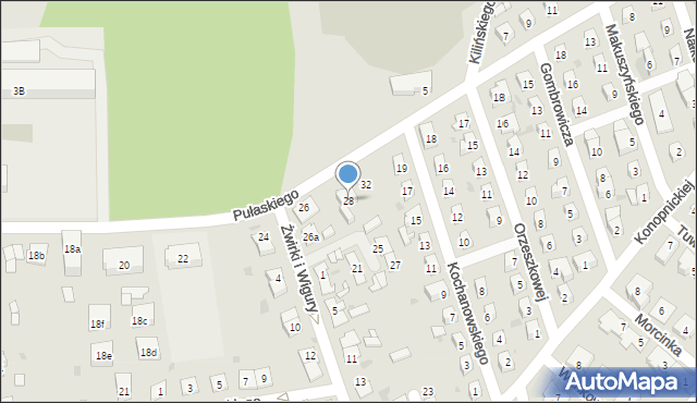 Namysłów, Pułaskiego Kazimierza, gen., 28, mapa Namysłów