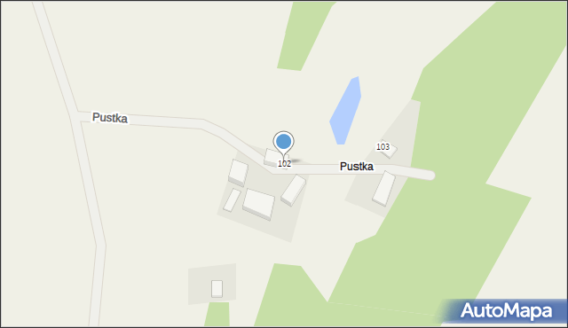 Niesiołowice, Pustka, 102, mapa Niesiołowice