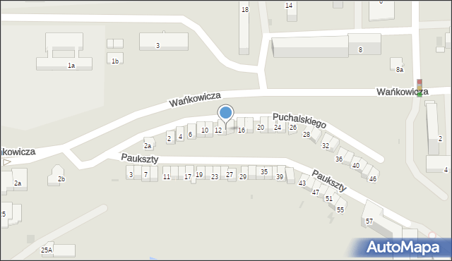 Olsztyn, Puchalskiego Włodzimierza, 14, mapa Olsztyna