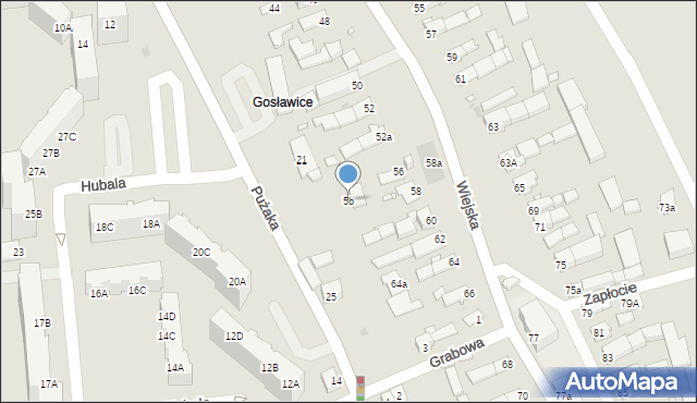 Opole, Pużaka Kazimierza, 5b, mapa Opola