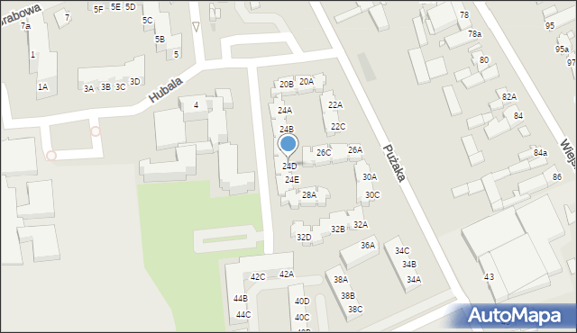 Opole, Pużaka Kazimierza, 24D, mapa Opola