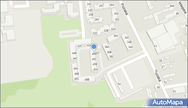 Opole, Pużaka Kazimierza, 40D, mapa Opola