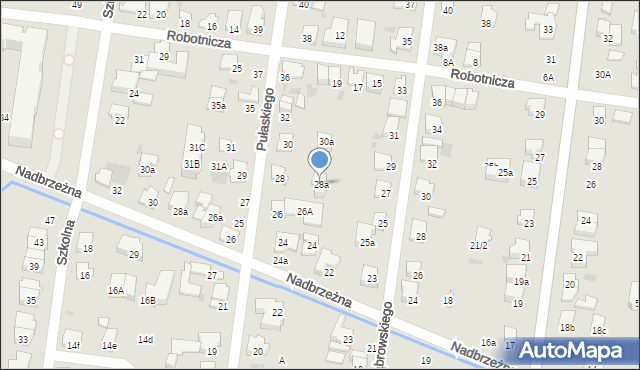 Ożarów Mazowiecki, Pułaskiego Kazimierza, gen., 28a, mapa Ożarów Mazowiecki