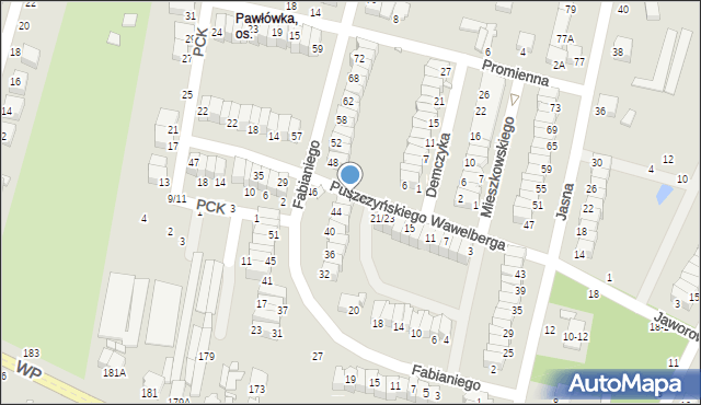 Piotrków Trybunalski, Puszczyńskiego Wawelberga Tadeusza, 25-27, mapa Piotrków Trybunalski