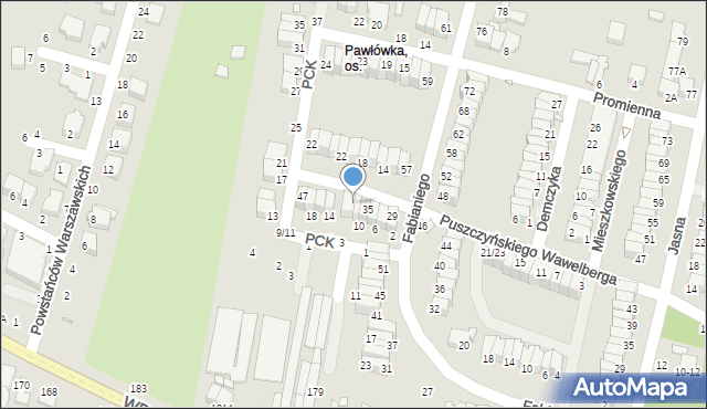 Piotrków Trybunalski, Puszczyńskiego Wawelberga Tadeusza, 39, mapa Piotrków Trybunalski