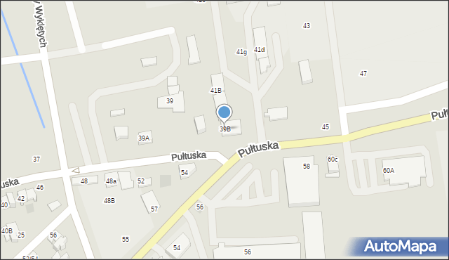 Płońsk, Pułtuska, 39B, mapa Płońsk