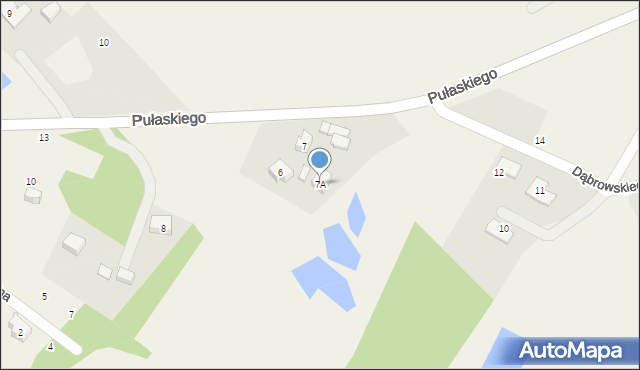 Podgórzyn, Pułaskiego, 7A, mapa Podgórzyn