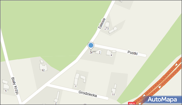 Pogórze, Pustki, 2a, mapa Pogórze