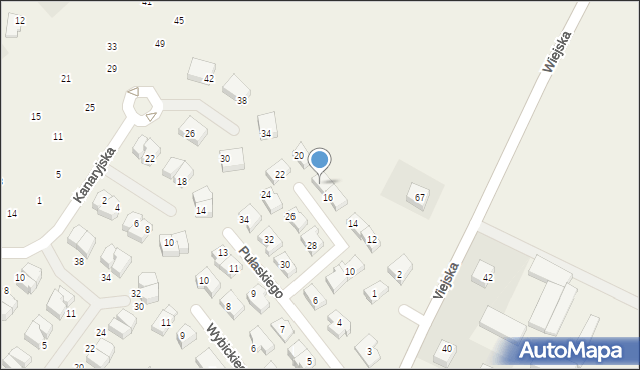 Pogórze, Pułaskiego Kazimierza, gen., 18, mapa Pogórze
