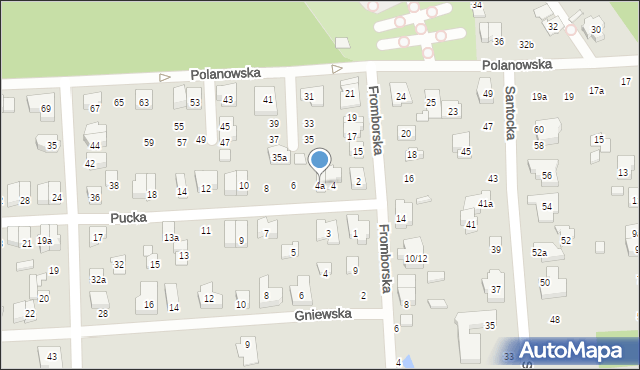 Poznań, Pucka, 4a, mapa Poznania