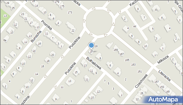 Poznań, Puszkina Aleksandra, 17, mapa Poznania