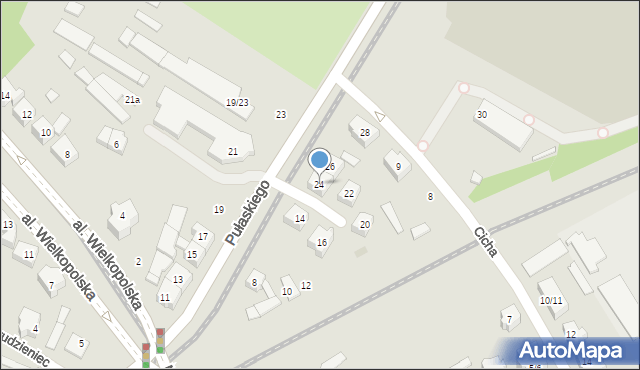 Poznań, Pułaskiego Kazimierza, gen., 24, mapa Poznania